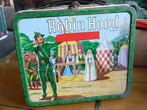 1960 metal lunch box robinhood|Robin Hood Metal Lunch Box for sale .